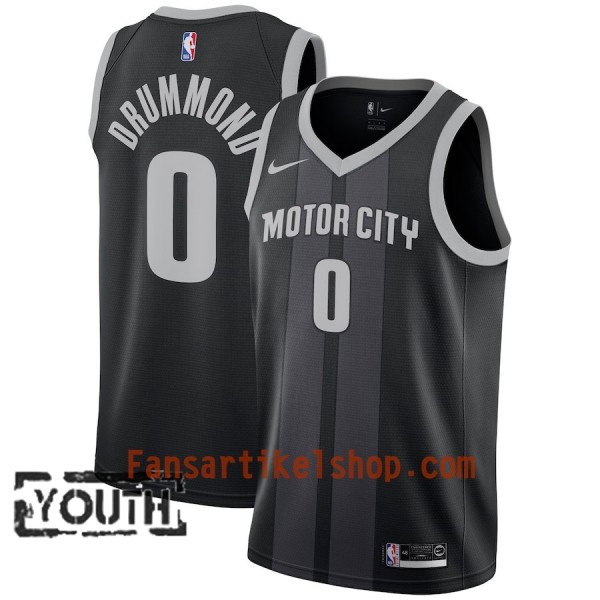 Detroit Pistons Trikot Andre Drummond 0 2018-19 Nike City Edition Schwarz Blau Swingman - Kinder Detroit Pistons Trikot Andre Drummond 0 2018-19 Nike City Edition Schwarz Blau Swingman - Kinder